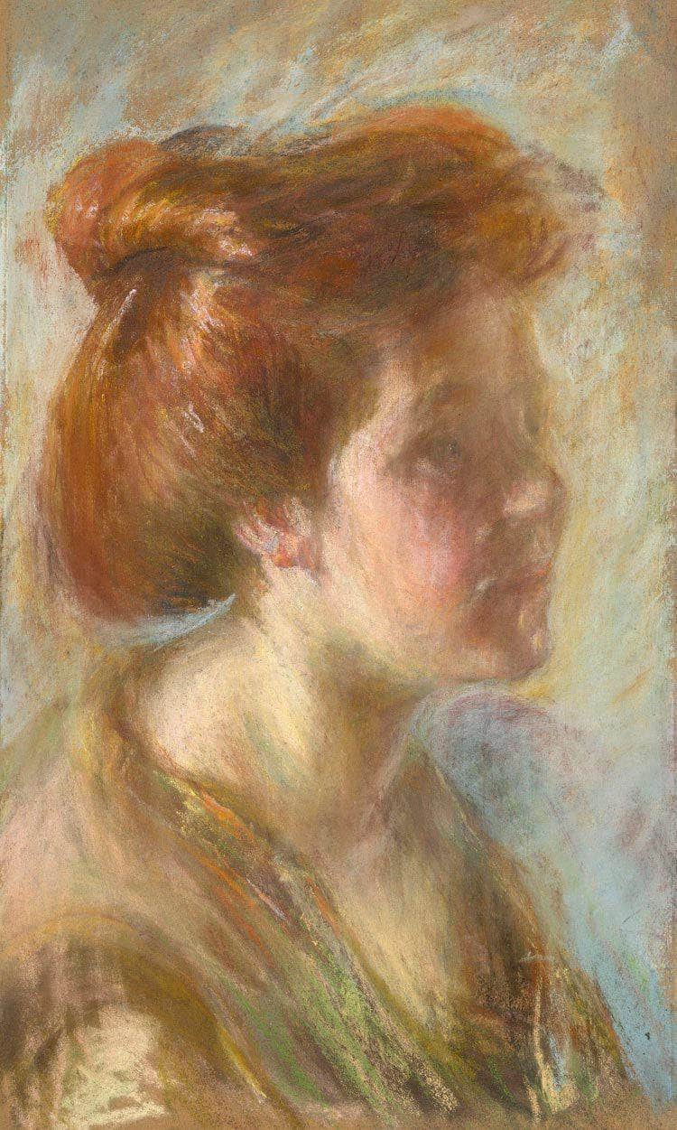 Girl With Titian Hair By Alice Pike Barney Fine Art Print