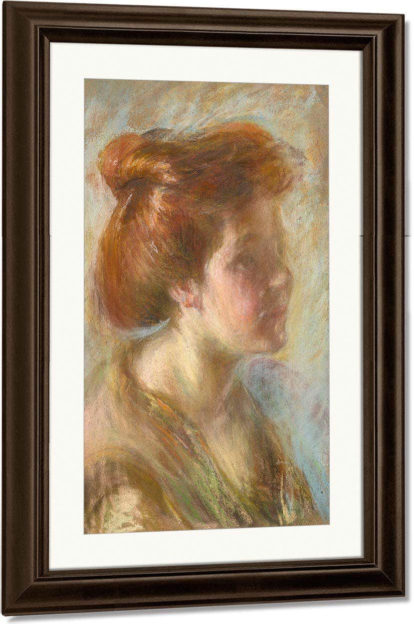 Girl With Titian Hair By Alice Pike Barney Fine Art Print