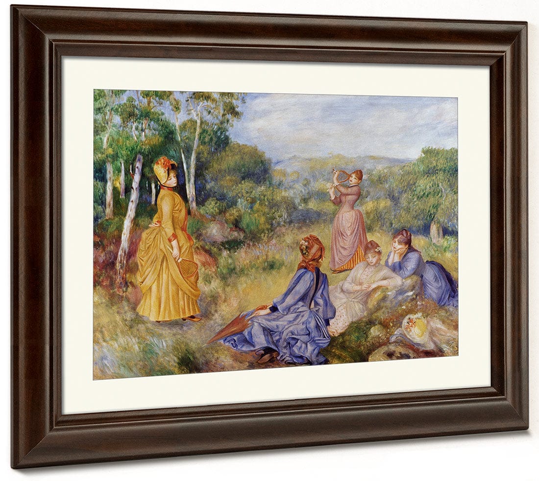 Girls Playing Battledore And Shuttlecock 1 By Pierre Auguste Renoir Fine Art Print