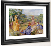 Girls Playing Battledore And Shuttlecock 1 By Pierre Auguste Renoir Fine Art Print