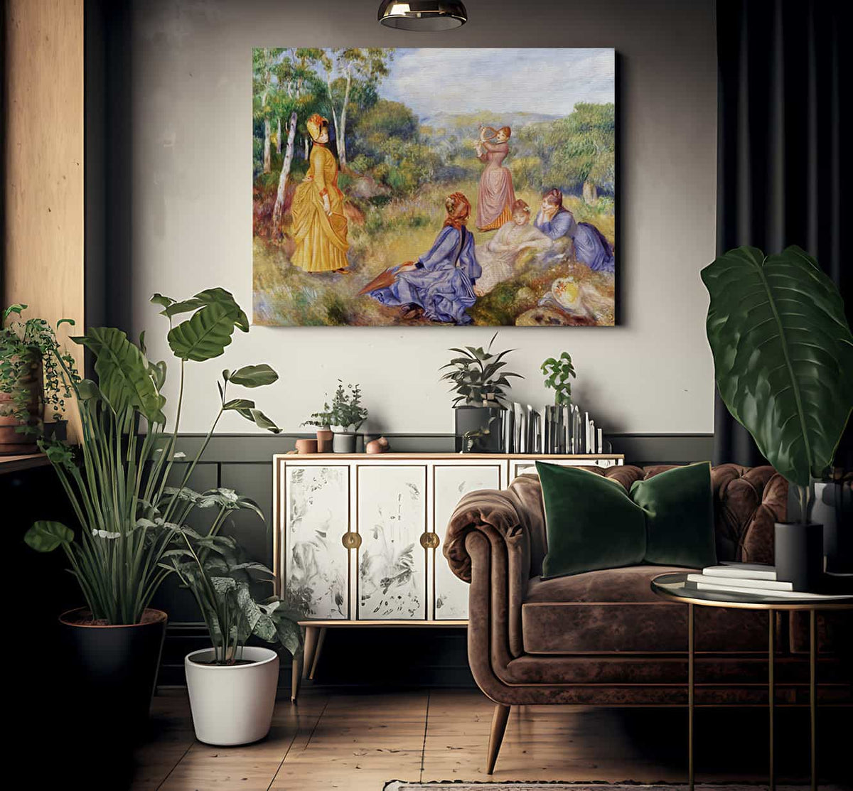 Girls Playing Battledore And Shuttlecock 1 By Pierre Auguste Renoir Fine Art Print