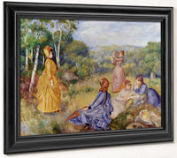 Girls Playing Battledore And Shuttlecock By Pierre Auguste Renoir Fine Art Print