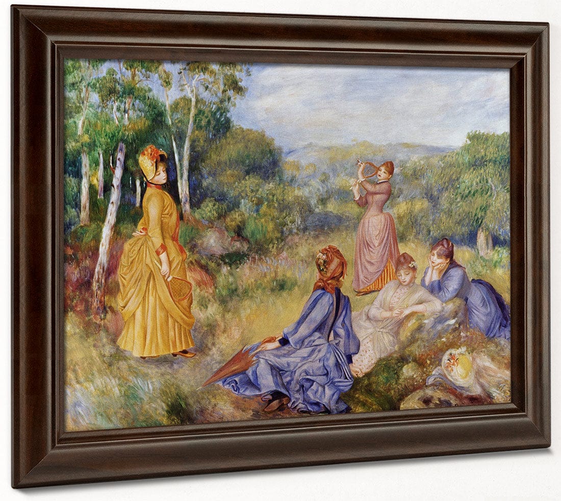 Girls Playing Battledore And Shuttlecock By Pierre Auguste Renoir Fine Art Print