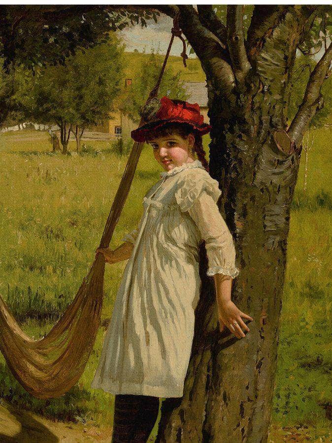 Give Me A Swing By John George Brown Fine Art Print
