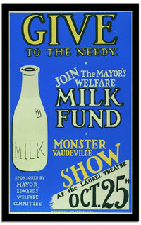 Give  Vintage Poster Fine Art Print