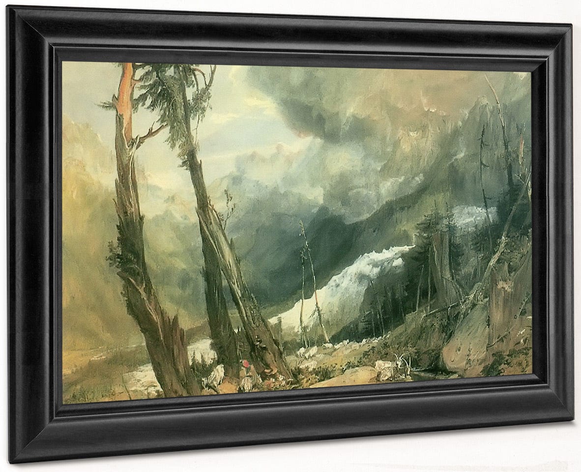 Glacier And Source Of The Arveron Going Up To The Mer De Glace By Jwm Turner Fine Art Print