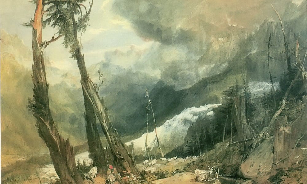 Glacier And Source Of The Arveron Going Up To The Mer De Glace By Jwm Turner Fine Art Print