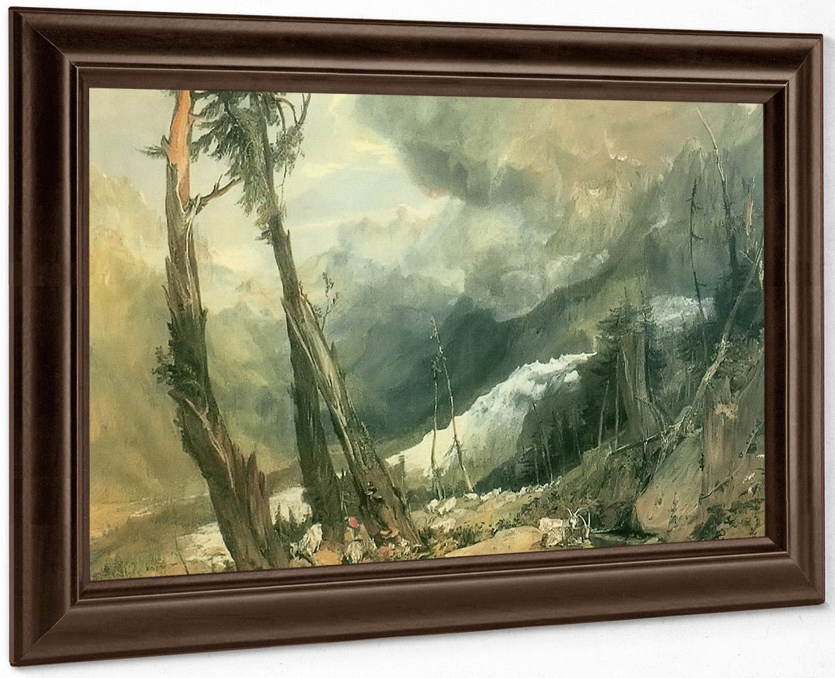 Glacier And Source Of The Arveron Going Up To The Mer De Glace By Jwm Turner Fine Art Print