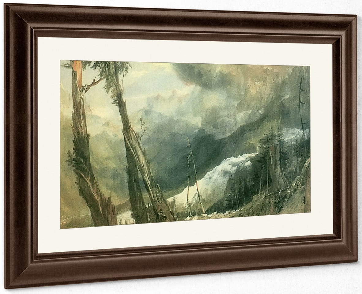Glacier And Source Of The Arveron Going Up To The Mer De Glace By Jwm Turner Fine Art Print