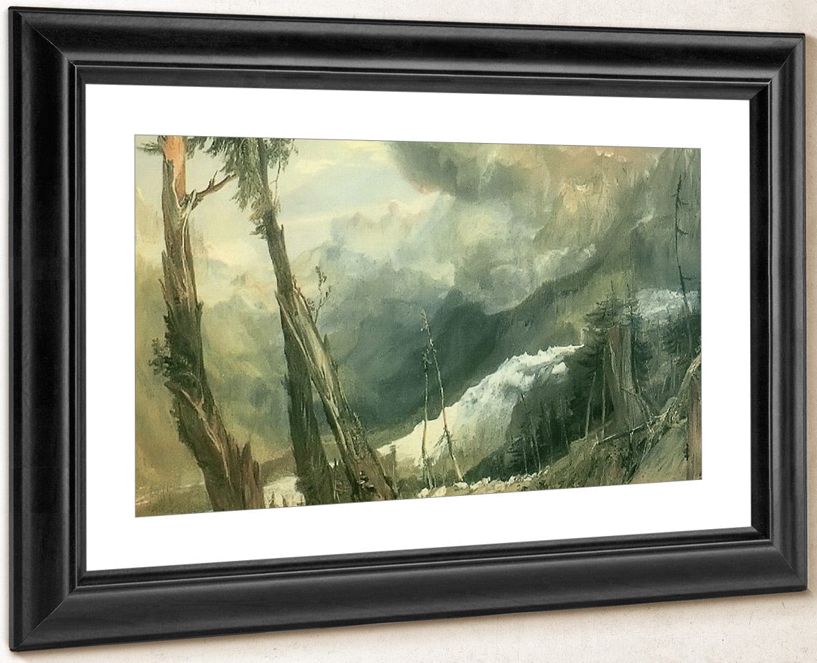 Glacier And Source Of The Arveron Going Up To The Mer De Glace By Jwm Turner Fine Art Print