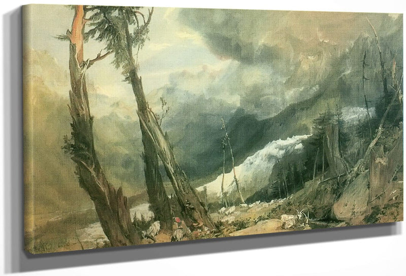 Glacier And Source Of The Arveron Going Up To The Mer De Glace By Jwm Turner Fine Art Print