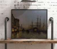 Glasgow, Saturday Night Painting John Atkinson Grimshaw Canvas Art Fine Art Print