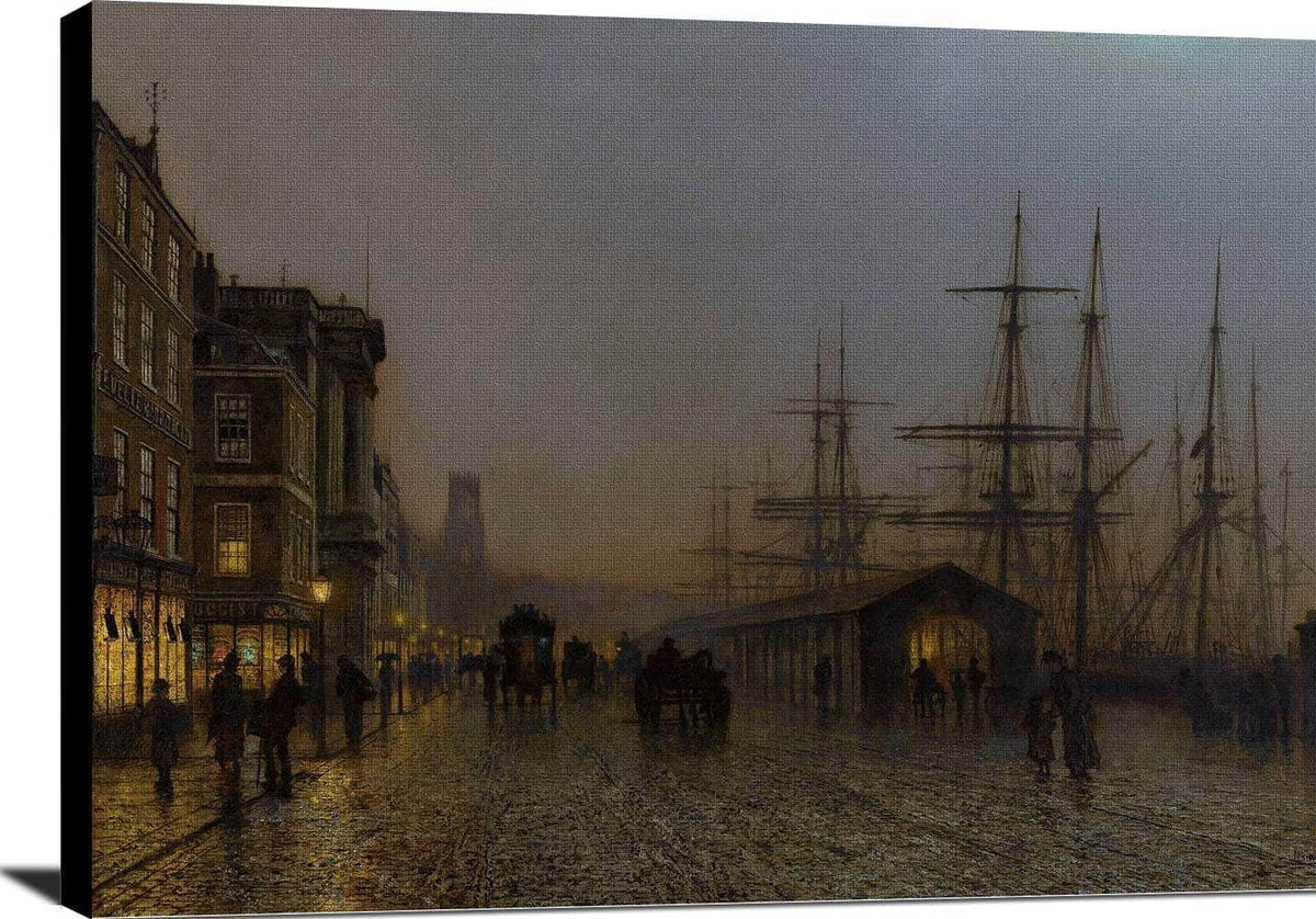 Glasgow, Saturday Night Painting John Atkinson Grimshaw Canvas Art Fine Art Print