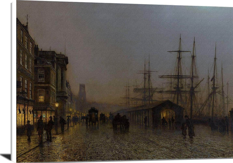 Glasgow, Saturday Night Painting John Atkinson Grimshaw Canvas Art Fine Art Print