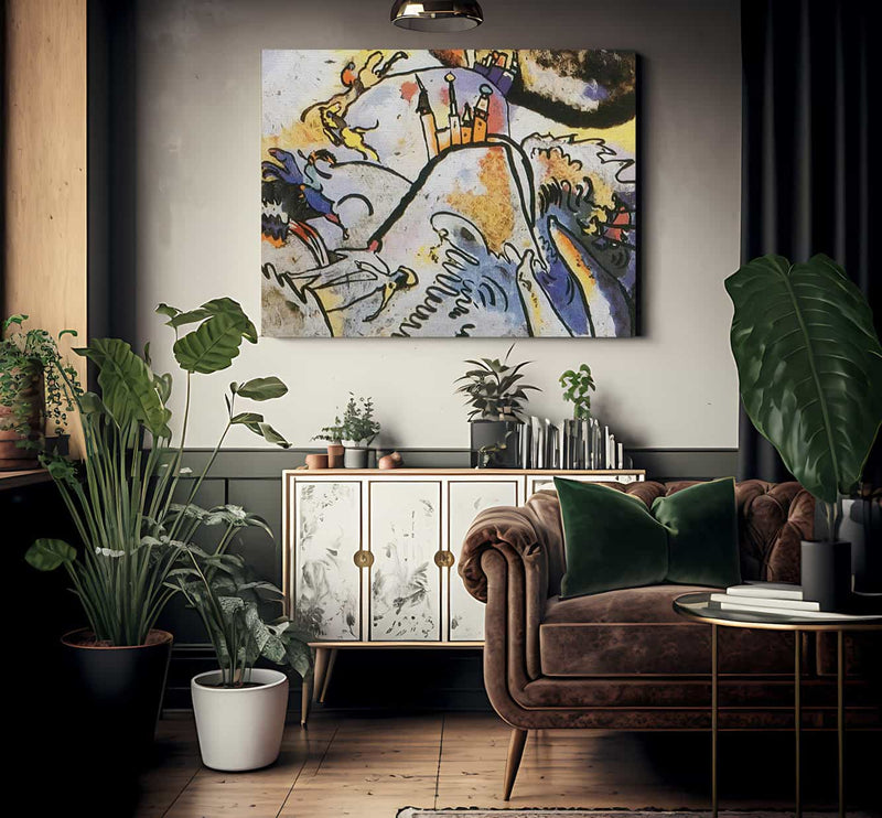 Glass Painting With Sun By Wassily Kandinsky Fine Art Print