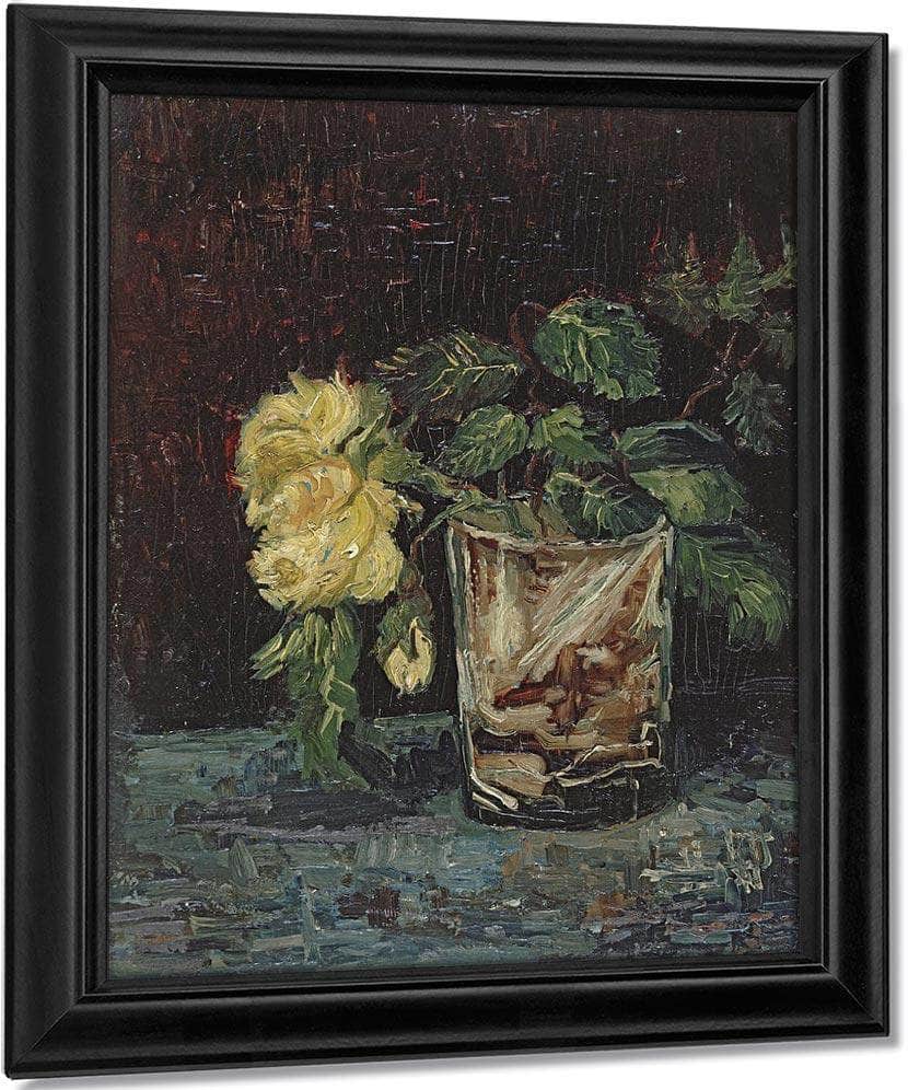Glass With Yellow Roses By Vincent Van Gogh Fine Art Print