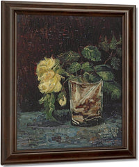 Glass With Yellow Roses By Vincent Van Gogh Fine Art Print