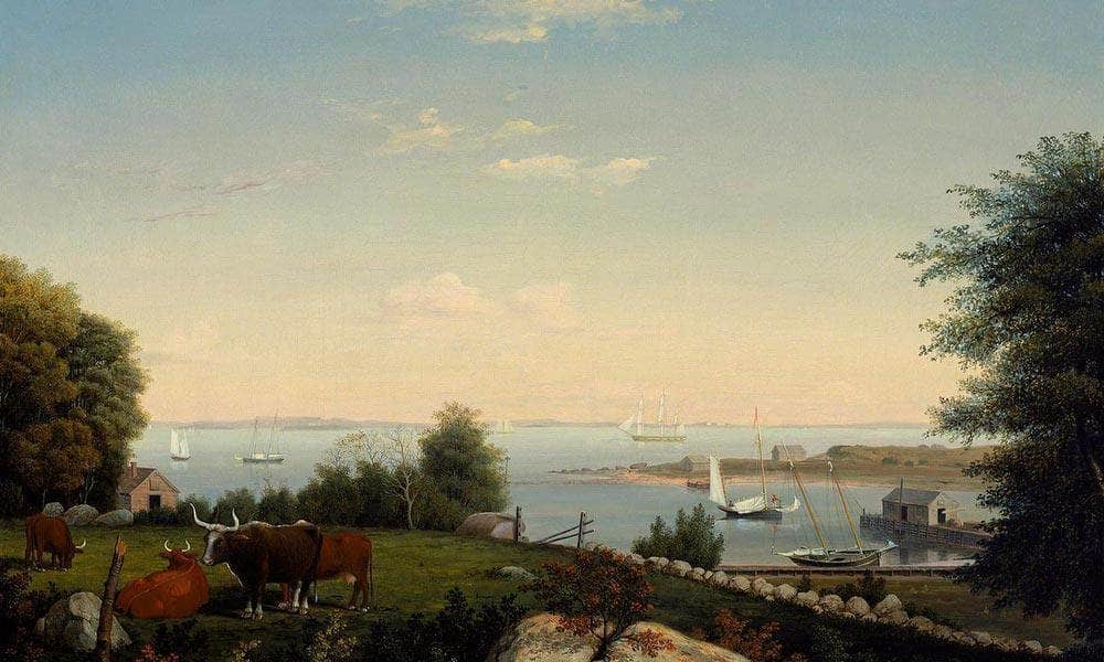 Gloucester From Brookbank By Henry Fitz Lane Fine Art Print