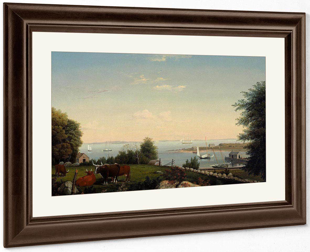 Gloucester From Brookbank By Henry Fitz Lane Fine Art Print