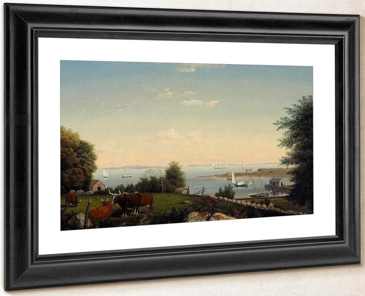 Gloucester From Brookbank By Henry Fitz Lane Fine Art Print