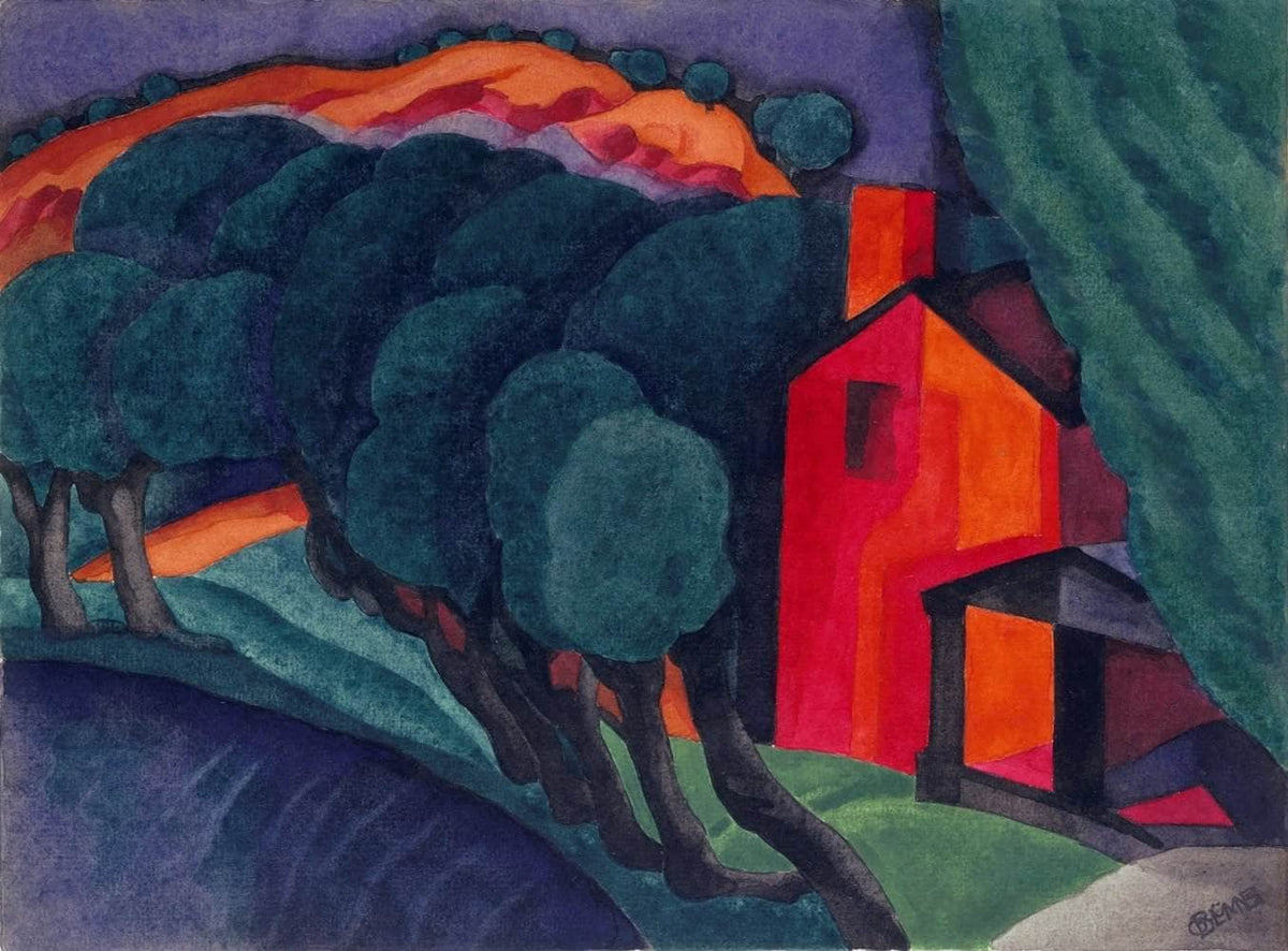 Glowing Night Painting Oscar Bluemner Canvas Art Fine Art Print