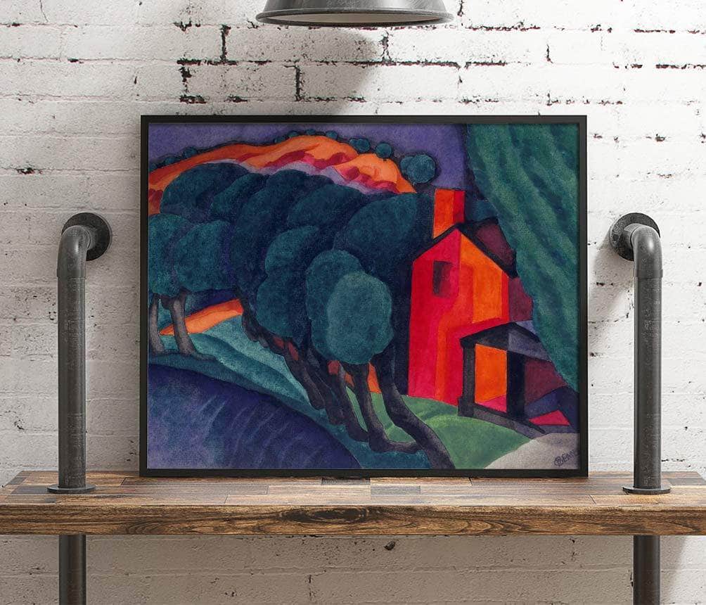 Glowing Night Painting Oscar Bluemner Canvas Art Fine Art Print