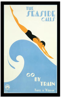 Go By Train  Vintage Poster Fine Art Print