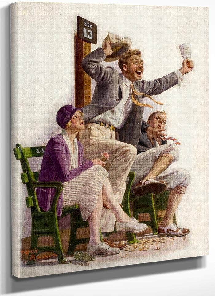 Go Yankees Liberty Magazine Cover August 7 1926 By Leslie Thrasher Fine Art Print