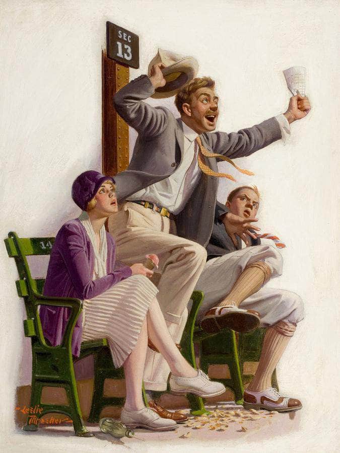 Go Yankees Liberty Magazine Cover August 7 1926 By Leslie Thrasher Fine Art Print