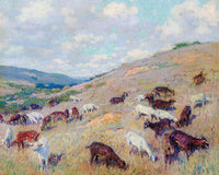 Goats On A Hillside, Pomona By Richard Edward Miller Fine Art Print