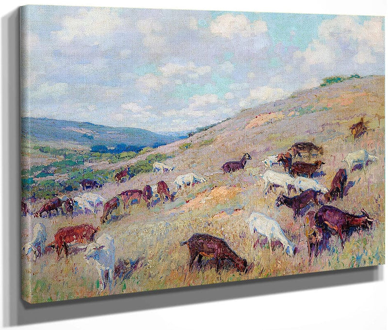 Goats On A Hillside, Pomona By Richard Edward Miller Fine Art Print