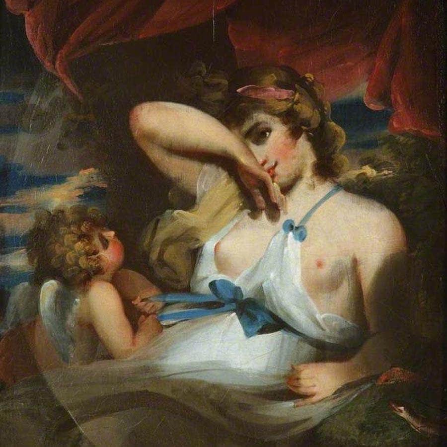 Goddess And Cupid By William Etty Fine Art Print