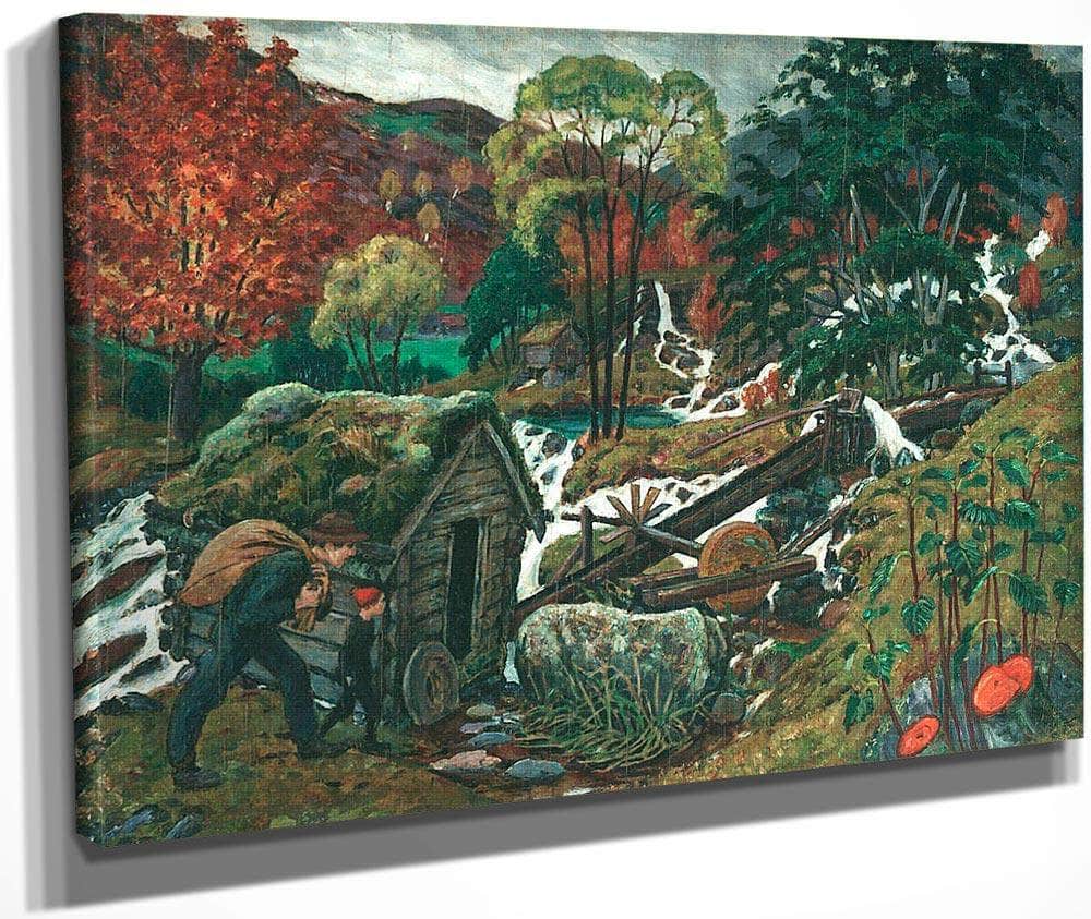 Going To The Mill By Nicolai Astrup Fine Art Print