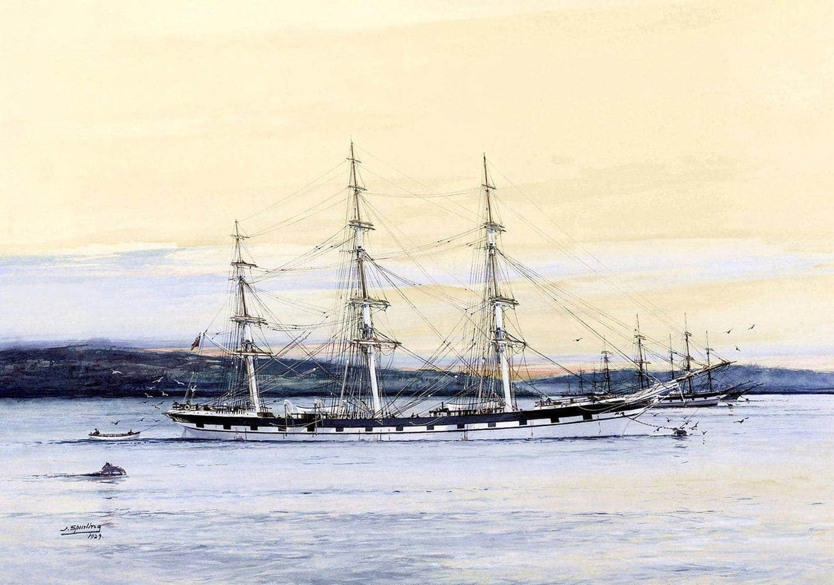 Golden Fleece Lying At Anchor Painting Jack Spurling Canvas Art Fine Art Print