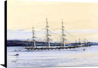 Golden Fleece Lying At Anchor Painting Jack Spurling Canvas Art Fine Art Print