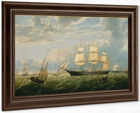 Golden State Entering New York Harbor By Fitz Henry Lane Fine Art Print