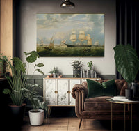 Golden State Entering New York Harbor By Fitz Henry Lane Fine Art Print