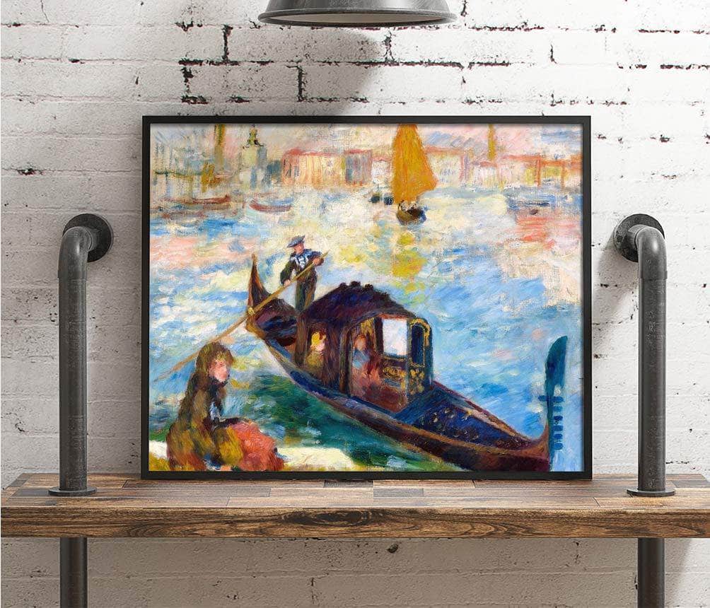 Gondola On The Grand Canal, Venice Painting Auguste Renoir Canvas Art Fine Art Print
