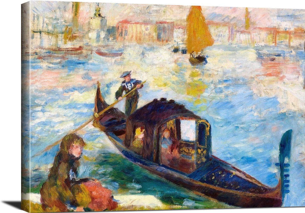 Gondola On The Grand Canal, Venice Painting Auguste Renoir Canvas Art Fine Art Print