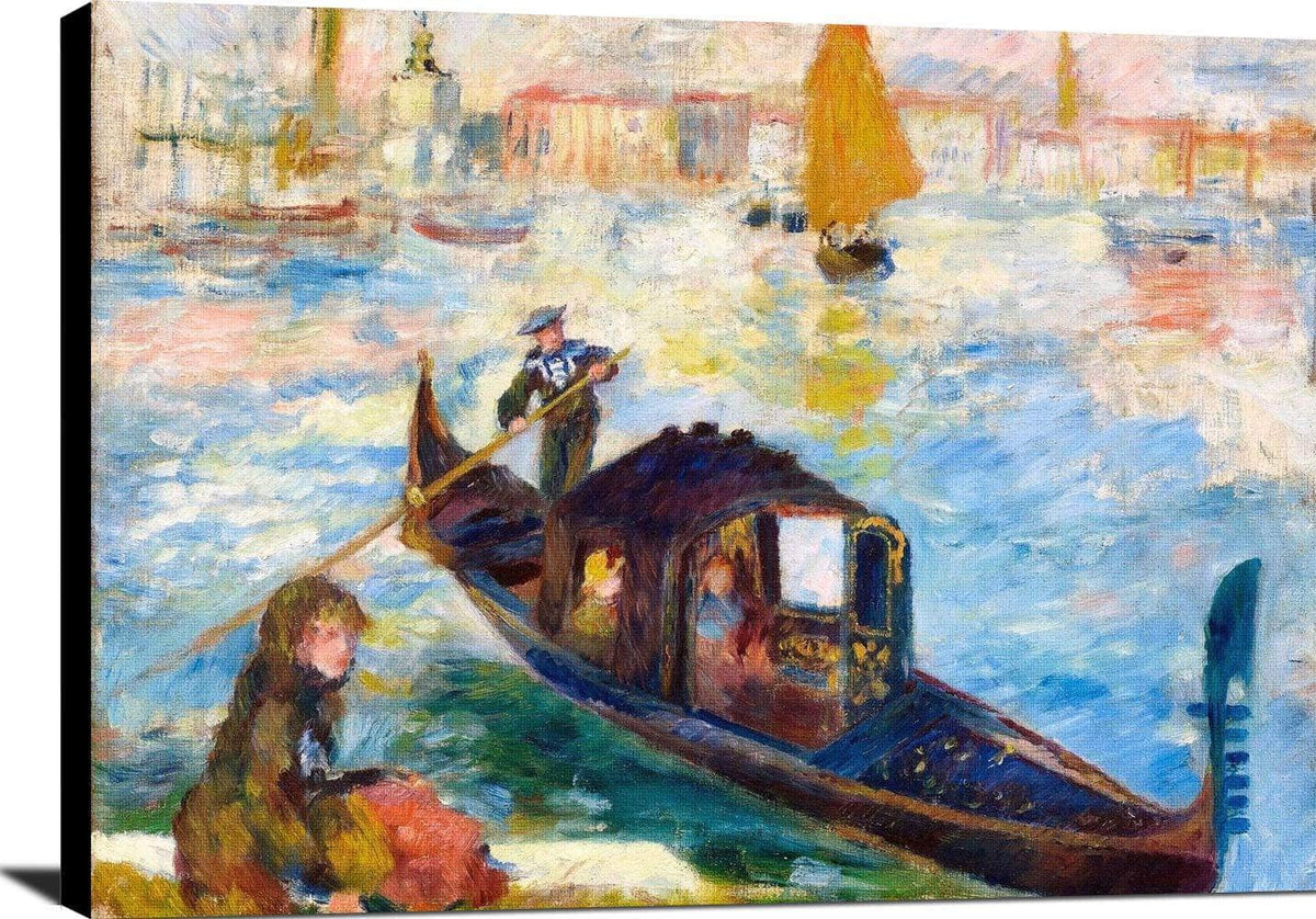 Gondola On The Grand Canal, Venice Painting Auguste Renoir Canvas Art Fine Art Print