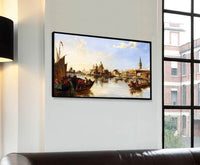 Gondolas Fishing Boats Grand Canal Venice Painting Edward Pritchett Canvas Art Fine Art Print