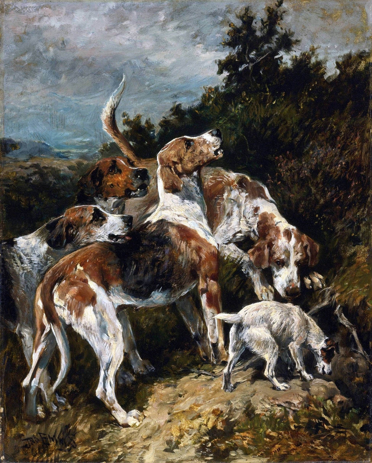 Gone To Ground Painting John Emms Canvas Art Fine Art Print