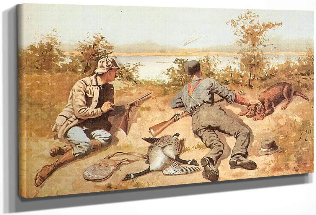Goose Shooting Aka Pheasant Shooting By Frederic Remington Fine Art Print