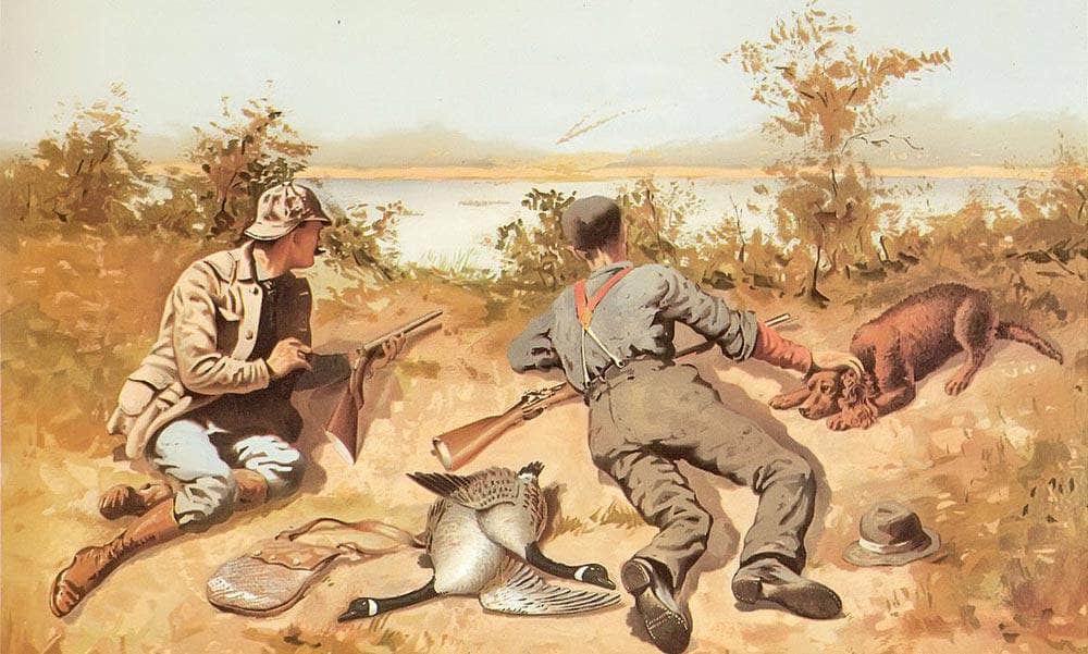 Goose Shooting Aka Pheasant Shooting By Frederic Remington Fine Art Print
