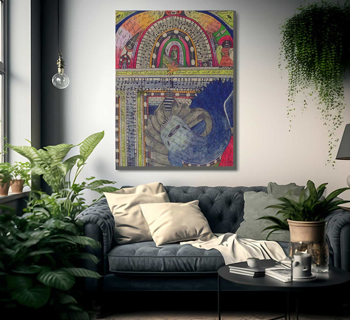 Gourmet Food Store Feeding The Fishes 1911 By Adolf Wolfli Fine Art Print