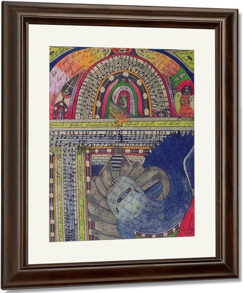 Gourmet Food Store Feeding The Fishes 1911 By Adolf Wolfli Fine Art Print