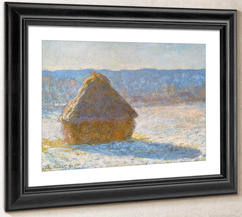 Grainstack (Snow Effect) By Monet Claude Fine Art Print