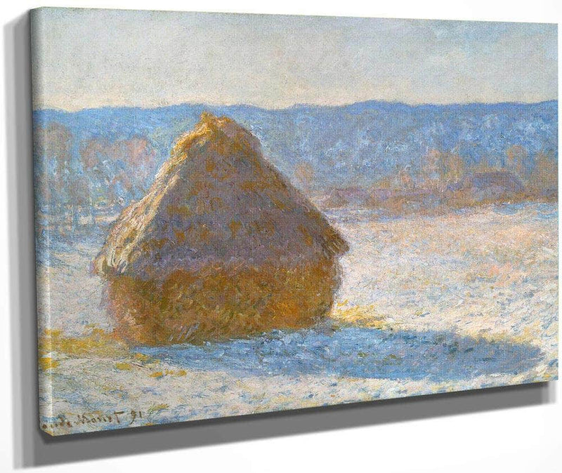 Grainstack (Snow Effect) By Monet Claude Fine Art Print