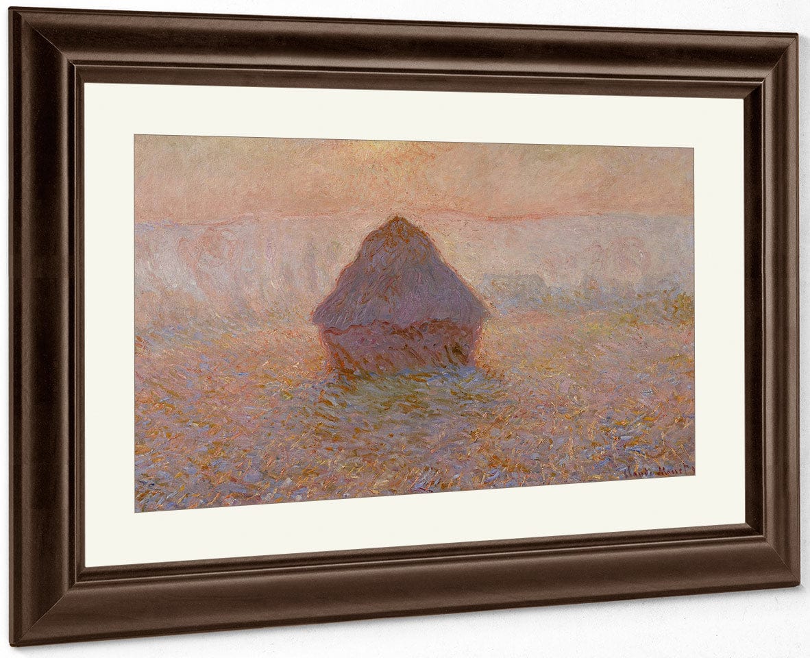 Grainstack Sun In The Mist 1891 By Claude Monet Fine Art Print