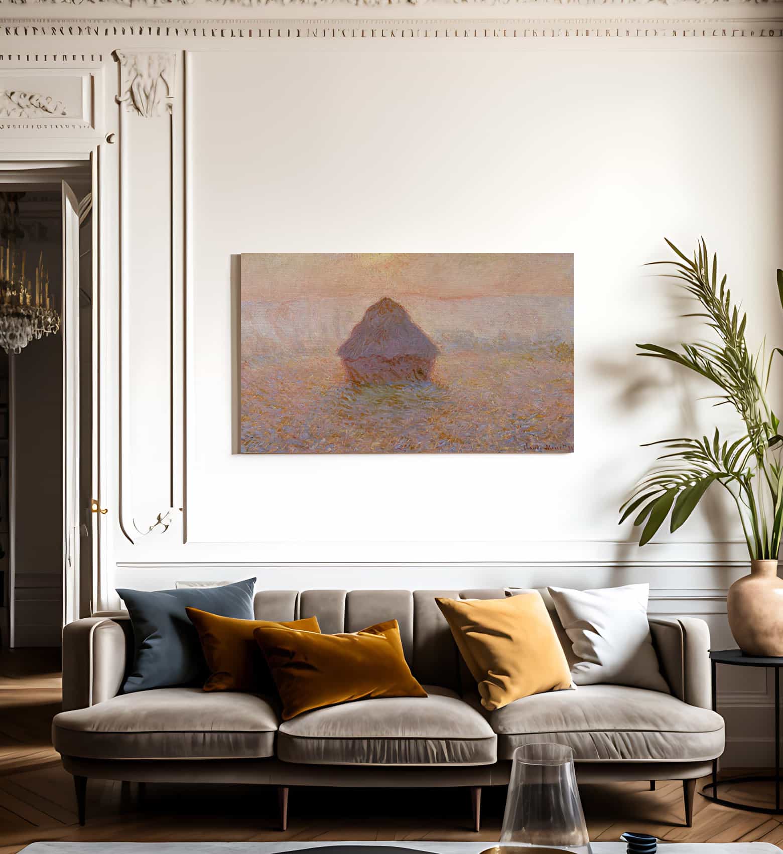 Grainstack Sun In The Mist 1891 By Claude Monet Fine Art Print